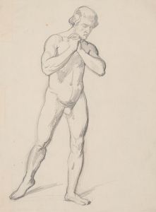 Sketch of a nude male