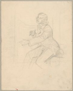 Study to the painting ‘King David playing the harp’