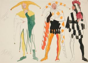 Fools, costume sketch for Henry Irving’s Planned Production of King Richard II