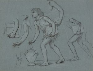 Studies for the arm, body, books, and urn of male figure representing an educated electorate