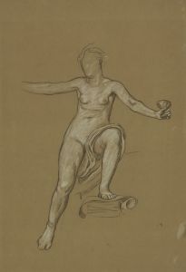 Study for the central figure of Anarchy holding a chalice