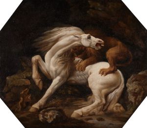 Horse Attacked by a Lion