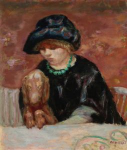 La femme au basset ou Portrait de Marthe Bonnard au basset