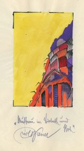 Aufbau in Violett und Rot