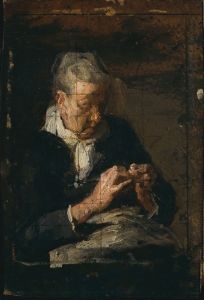 Woman Knitting