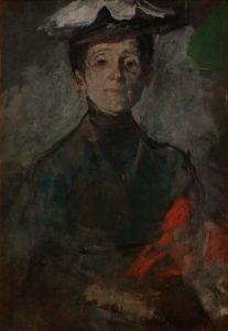 Self-Portrait with Flowers