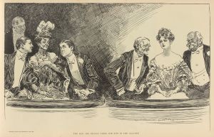 The man she really cares for sits in the gallery