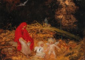 Waldfrau und Amoretten