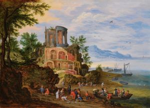 Landscape With Ruins Animated With Figures