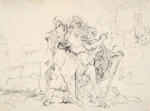 Priam and Companions Outside the Walls of Troy