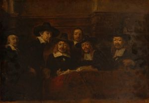 Les syndics des drapiers, copie d’après Rembrandt