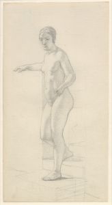 Stående kvindelig model