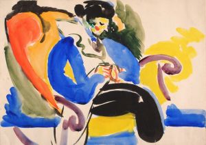 Calligraphic #2 Woman on Chair