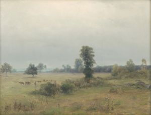 Landscape with grazing cows