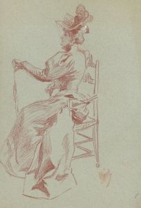 Elegant Lady Seated in a Chair
