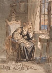 I skumringen. Fru Marstrand med sønnen Poul