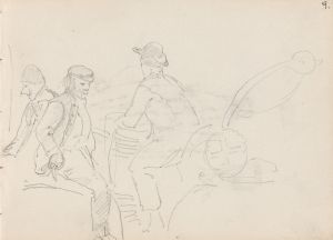 Three male figures