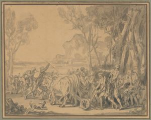 A Farmer Entrusting the Plow to His Son