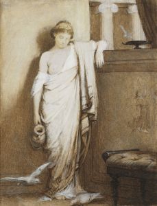 A young Roman woman in a classical interior