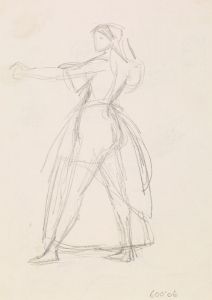 Female – Study of a Woman in a threatening Attitude, Arm raised