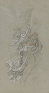 Drapery study for An Angel Attending God the Father, in Le Paradis Perdu
