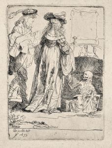Death appearing to a Wedded Couple from an open Grave
